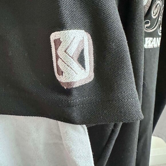 NWOT Vintage Black/Grey Faces of Kani Sweatshirt, Collared, Long Sleeved, Size L - Picture 5 of 5